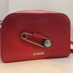 Versus Versace Red Safety-Pin Crossbody – Like New
