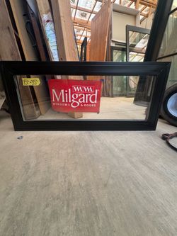 Black picture glass window 16x36