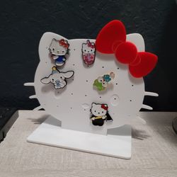 Hello Kitty Pin Rack With Pins/ Holiday Gift/ Christmas Gift 