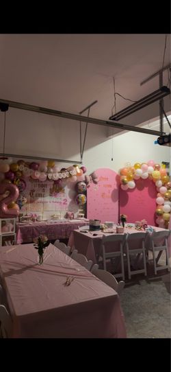 Birthday backdrop and 2