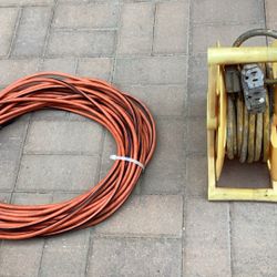 2 Extension Cords. One Is 85 Ft Plus Long, The Other Is 50 Ft Long.