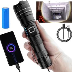 iodoo Rechargeable Flashlight Focus Adjustable with  5000mAh Battery Rechargeable Type-c and Chargeable for Phone,
Streamlight Handheld Flashlights fo