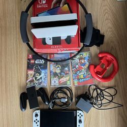 A Great Condition Switch Oled Console Bundle With Games 