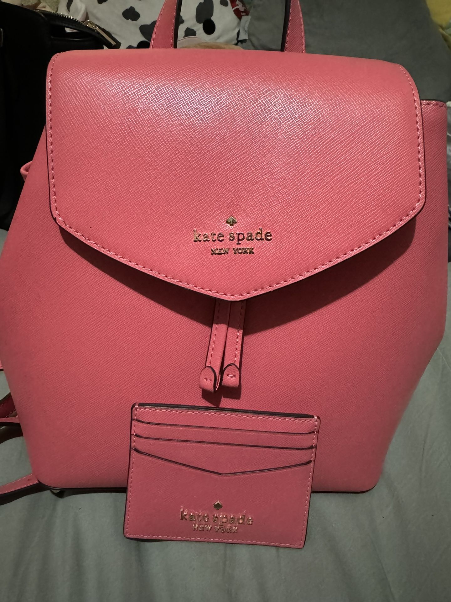 Kate Spade Medium Leather Backpack & Cardholder