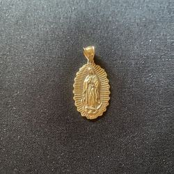 Gold Virgin Guadalupe Pendant