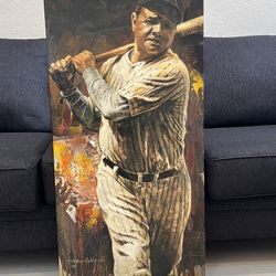 New York Yankees BABE RUTH - Stephen Holland 21x41 Giclee Canvas - RARE #’d /99