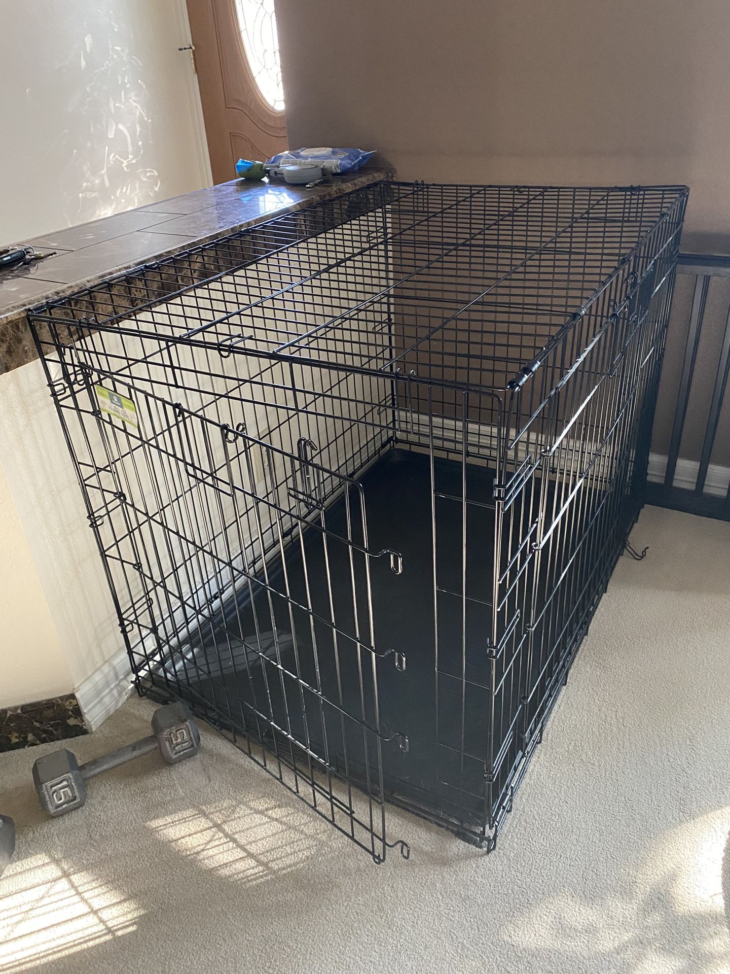 42” Large Dog Crate With Tray