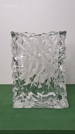 Vintage Rosenthal Crystal Paper Bag Vase Germany 8.75″