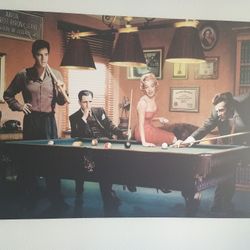 Rat Pack Billiards Canvas Portrait 
