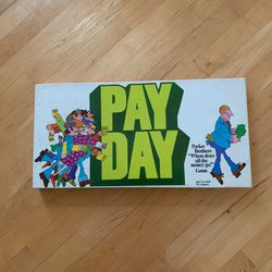 Vintage 1975 FAMILY BOARD GAME “PAY DAY” #32 by Parker Brothers=COMPLETE SET