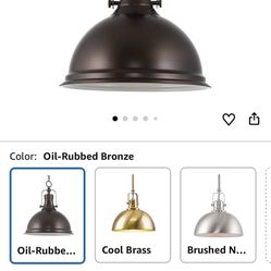 Kira Home Belle 14" Modern Industrial Pendant Light, Adjustable Hanging Height, Oil Rubbed Bronze Finish