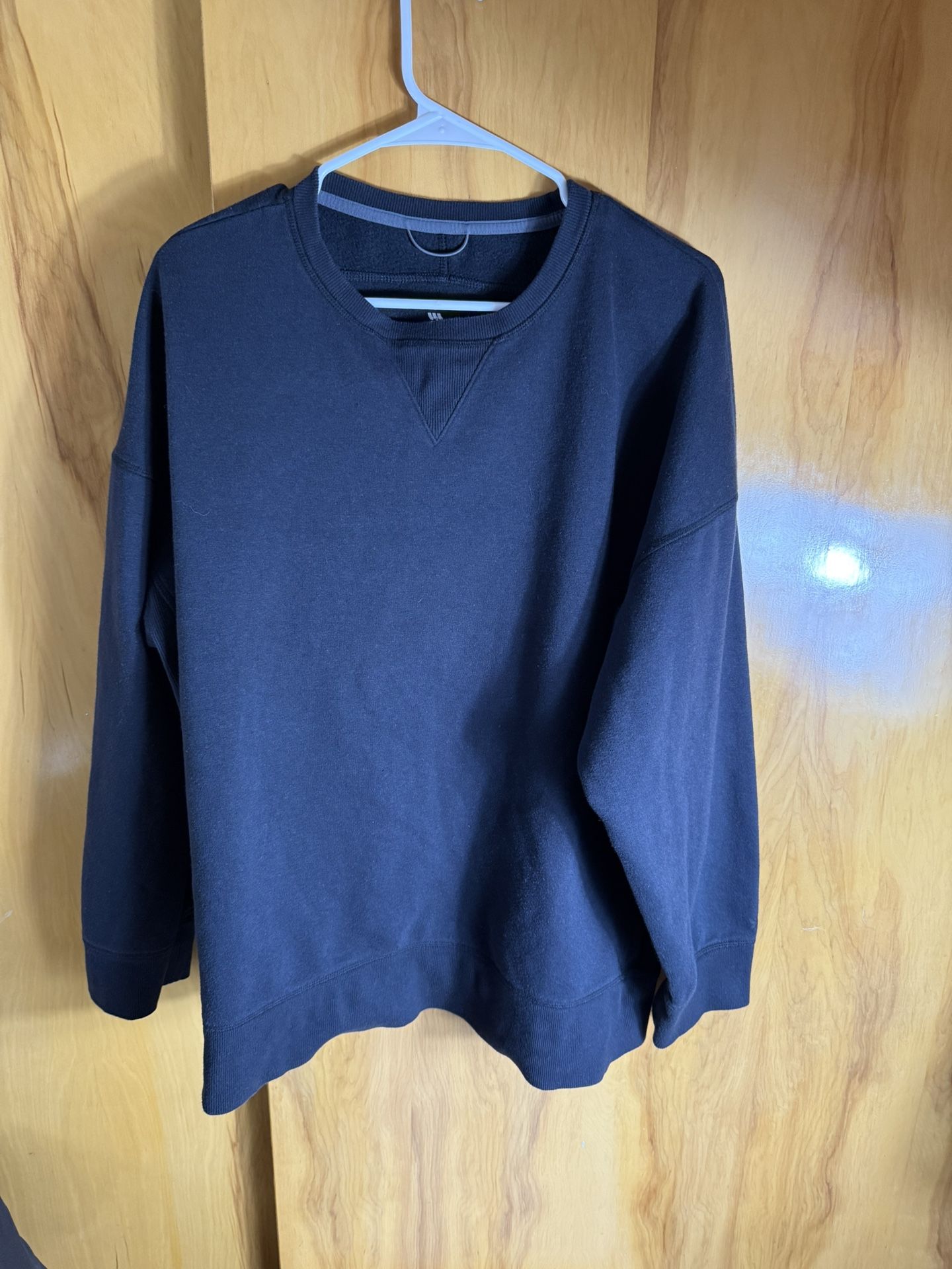 All In Motion Heavy Weight Waffle Crewneck Sweatshirt black Men’s XXL