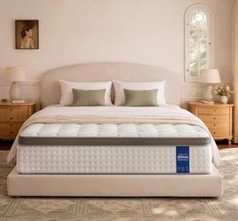 New 12 Inch Queen Mattress In A Box, Hybrid With Gel Memory Foam & Pocket Springs, Medium Firm