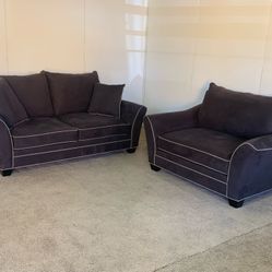 Gray Couch And Chair *Free Delivery*