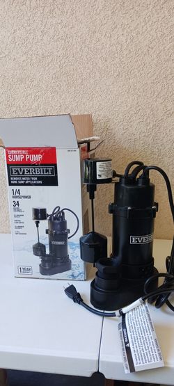 1/4 Hp Aluminum Submersible Sump Pump Vertical  Switch