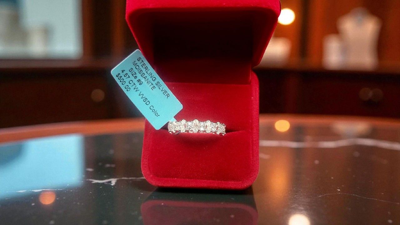 Oval Moissanite Eternity Band