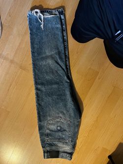 Dark Wash Distressed Denim Jeans