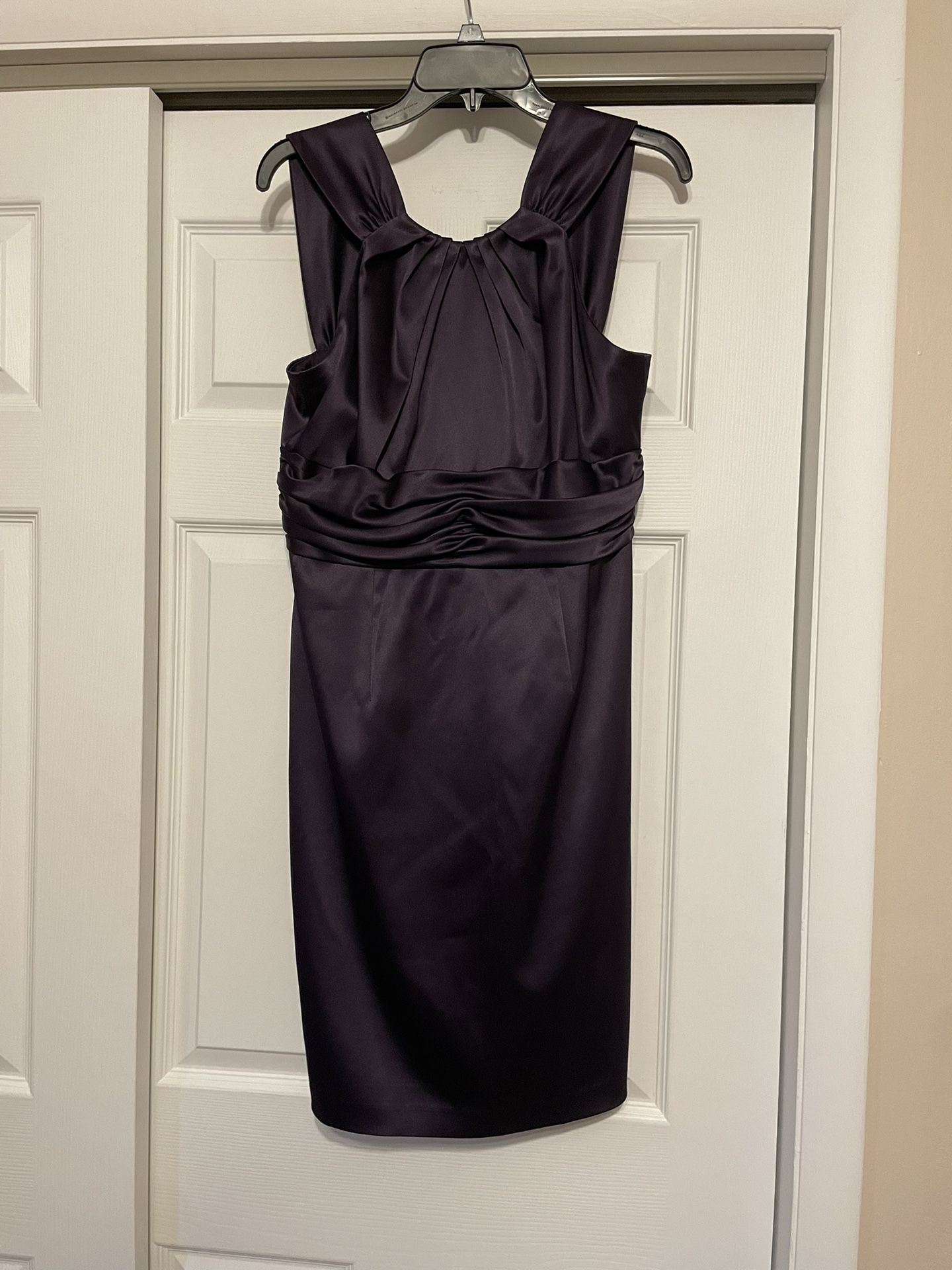 Eliza J purple satin cocktail dress - size 10P