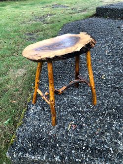 Natural Wood Table - Handmade & Signed