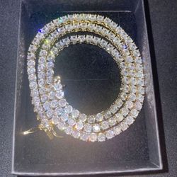 Icy Gold Tennis Chain