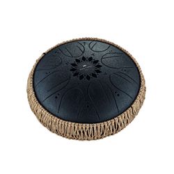 Meinl 10" Medium Octave Steel Tongue Drum - B Minor, 8 Notes, 432 HZ ​​​ - Black Steel w/ Mallets ​​​​​​