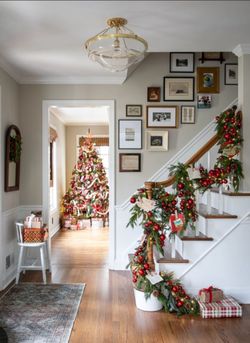 Moving sale- Christmas garland with ornaments