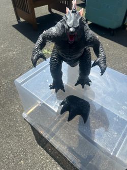 Godzilla  figure on remote
