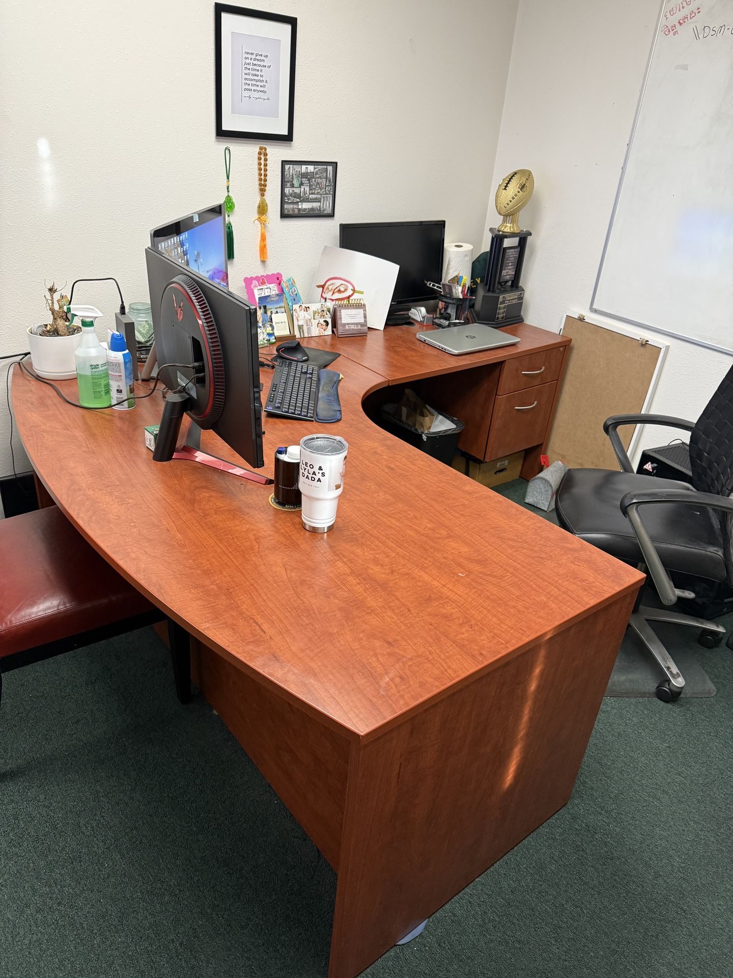 Office Furniture Set β L Desk + Tall Cabinet + File Cabinet