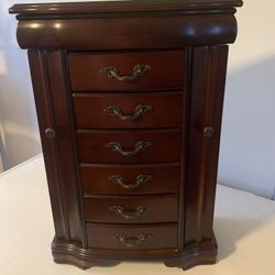 Mahogany Wood Jewelry Chest