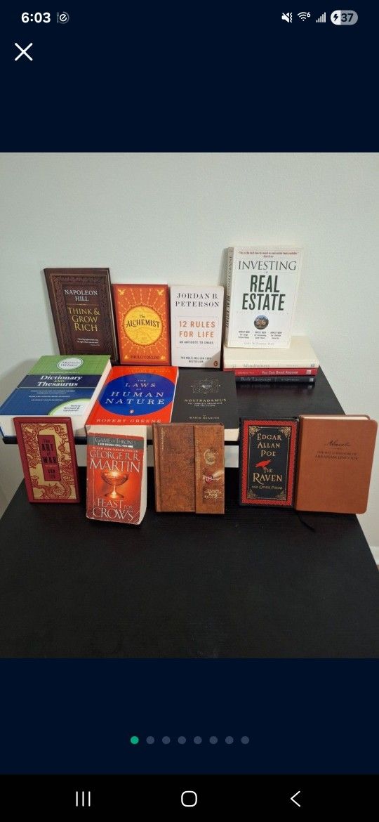 Book Collection Self Help/Real Estate/Dictionary