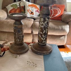 Carved Candle Holders