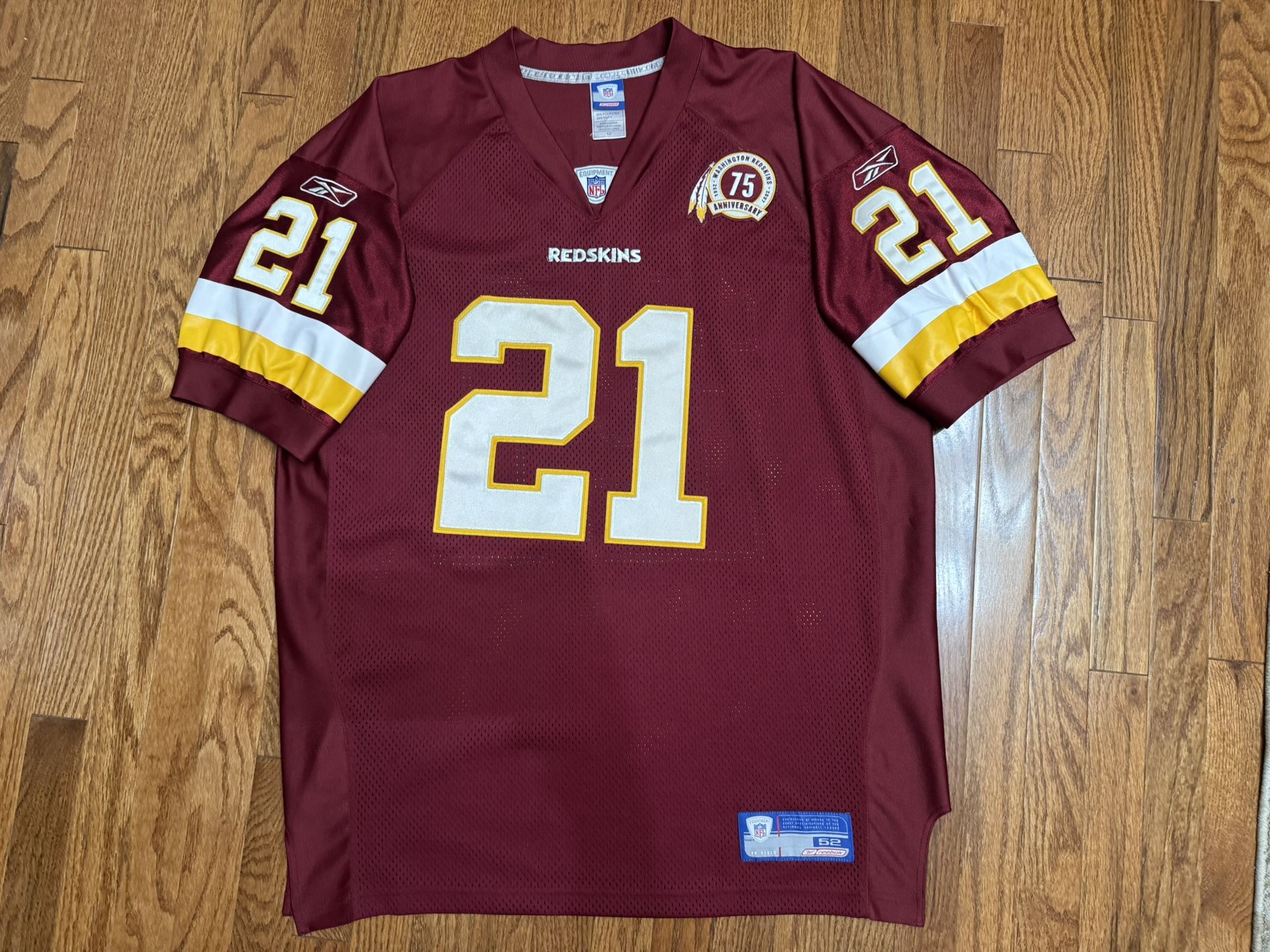2007 Authentic Sean Taylor Washington Redskins Commanders Reebok Jersey Size 52