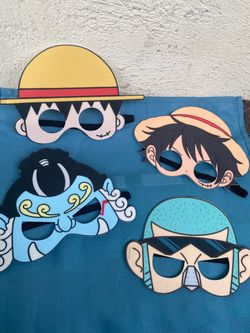 One Piece Anime Character Felt Masks Set of 12