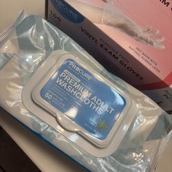 Adult Wipes And Gloves 