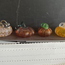 Handmade glass pumpkins