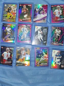 NFL Football Trading Cards Lot of 12