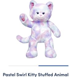New  Pastel Swirl Kitty Stuff Animal