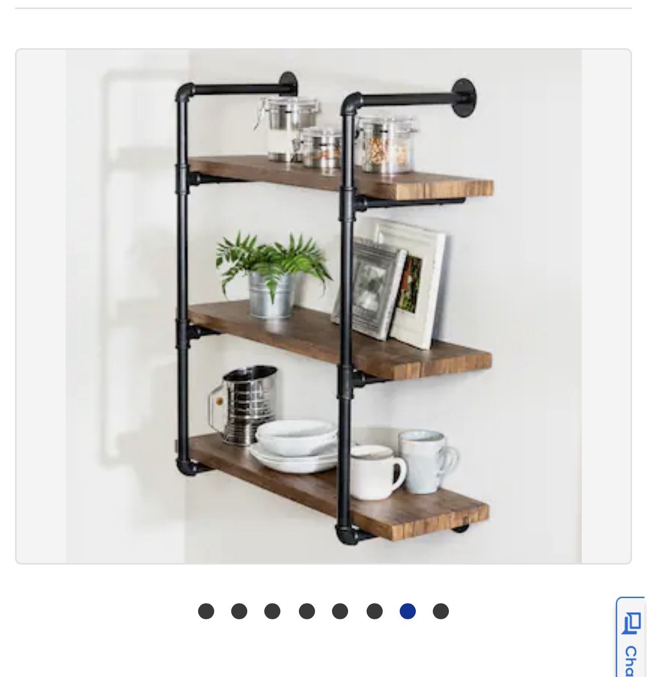 3-Tier Black Industrial Wall Shelf (1)