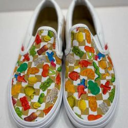 🍬 Brand New w Tag Vans x Hairbo Gummy Bears Classic Slip On Shoes Size Women's 6.5 Men's 5