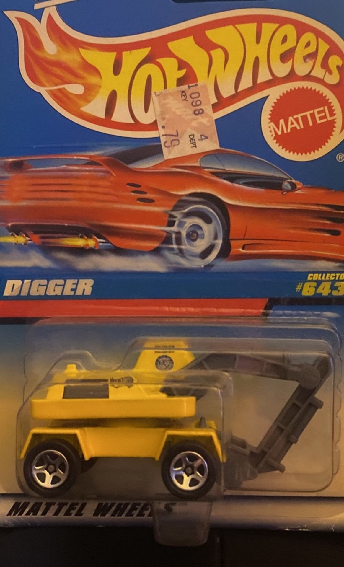 Hot wheels construction three pack including the Oshkosh cement mixer collect your number t263, the, 1996 first edition Street sweeper, And The Digger