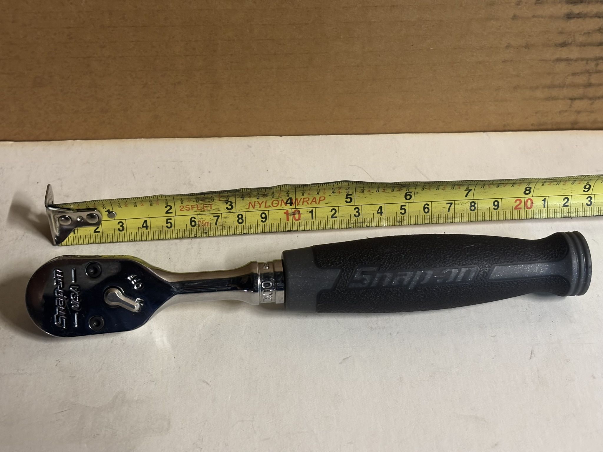 Snap-on Tools FHD100 Hard Grip 3/8 Lower Profile Cynergy Ratchet Titanium Grey