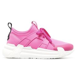 Moncler Pink And White Sneakers 