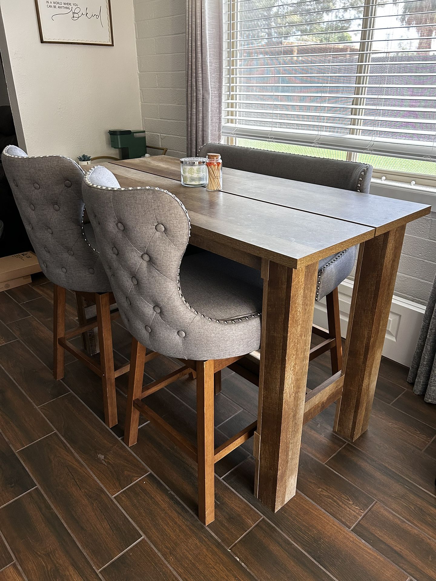 High Top Kitchen Table & Swivel Chairs for Sale in Scottsdale, AZ OfferUp