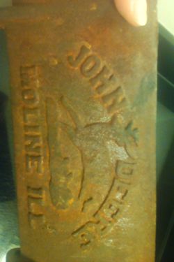 John Deere cast iron toolbox lid