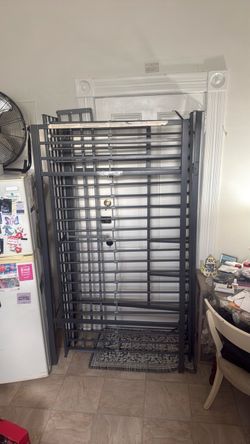 Grey metal loft bed