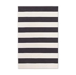 West Elm Bold Stripe Cotton Rug, Black, 8'x10'