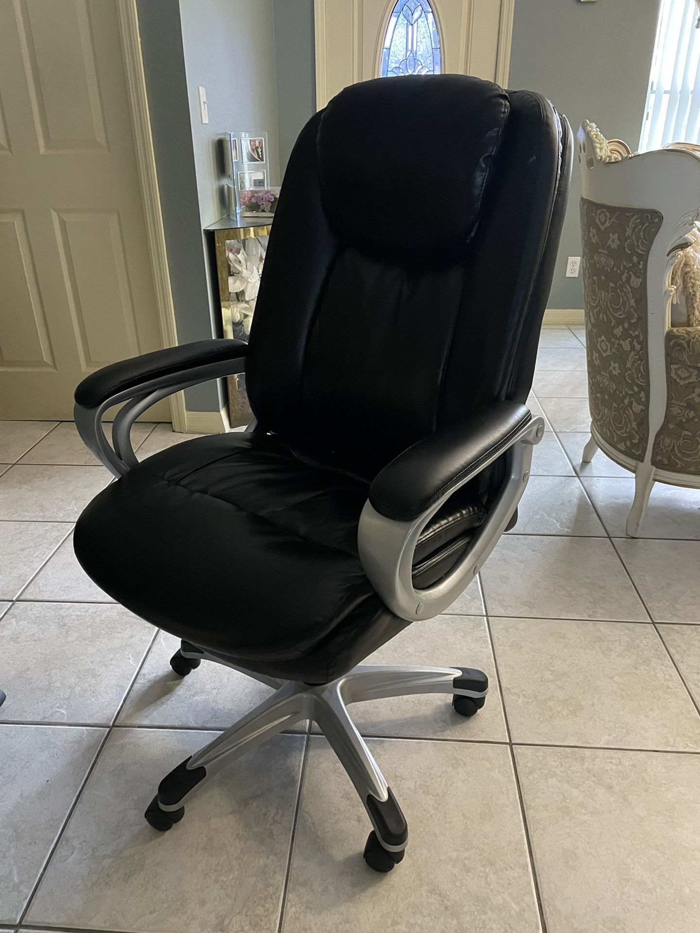 Office Chair - Faux Leather, Black