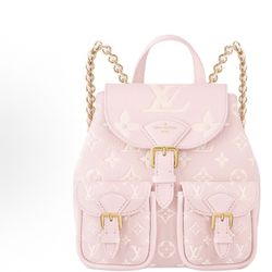 LOUIS VUITTON BACKUP Letter Embossed Magnetic Buckle Flip Open and Closkin Backpack Women's(756)56