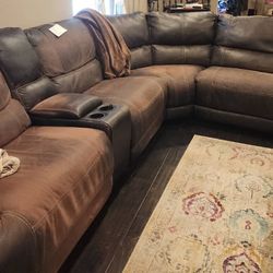 Reclining Leather Couch