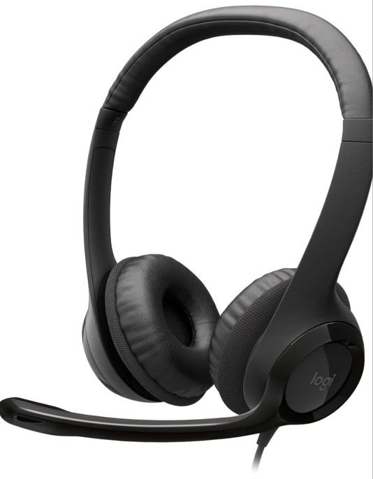 Logitech H390 Wired Headset, Stereo Headphones with Noise Cancelling Microphone

